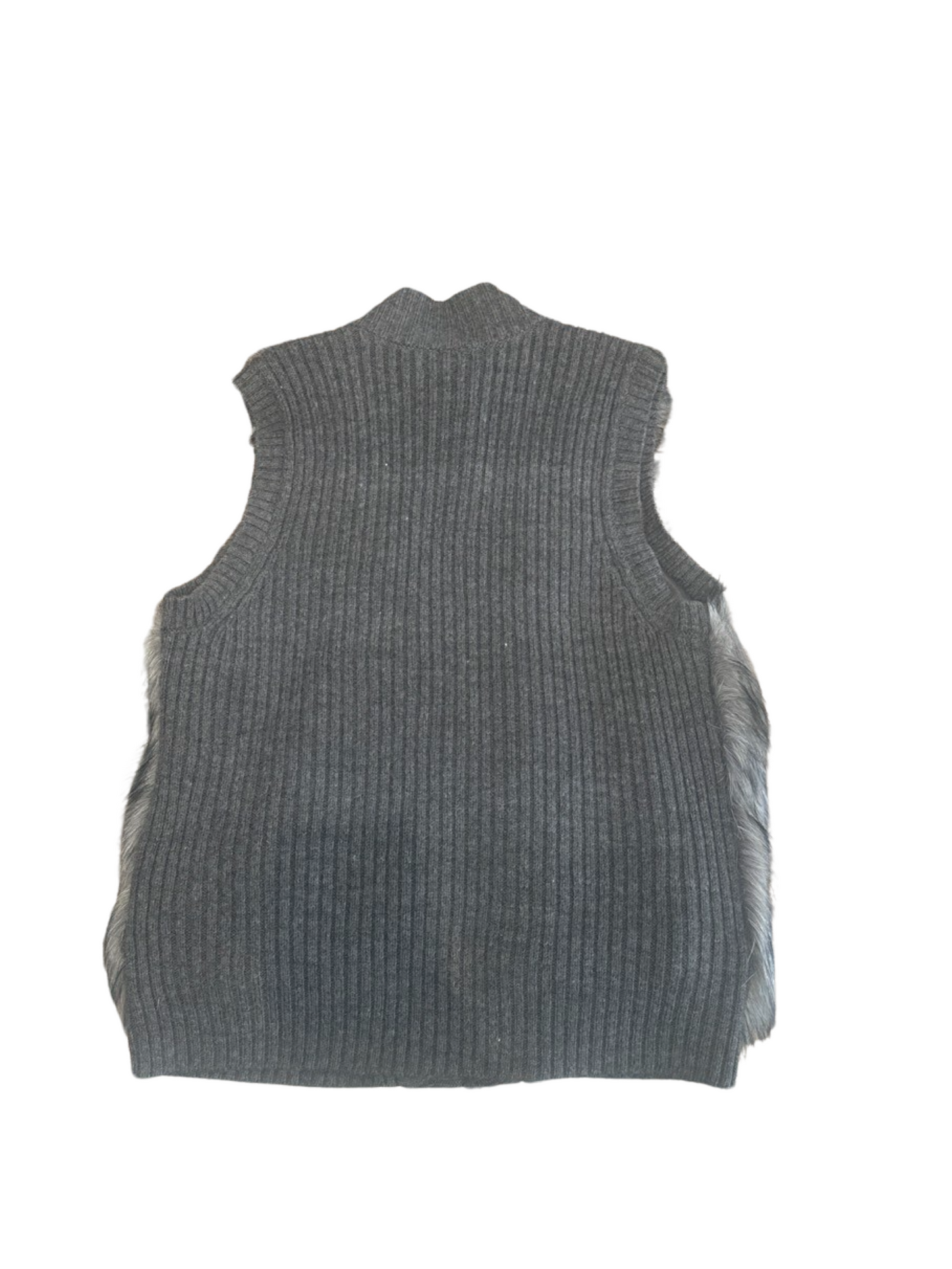 Michael Kors Faux Silver Grey Fur Vest