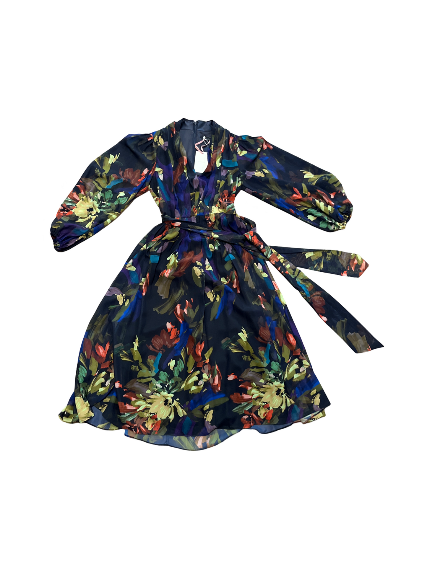 Alex Marie Dark Blue Floral Dress /4