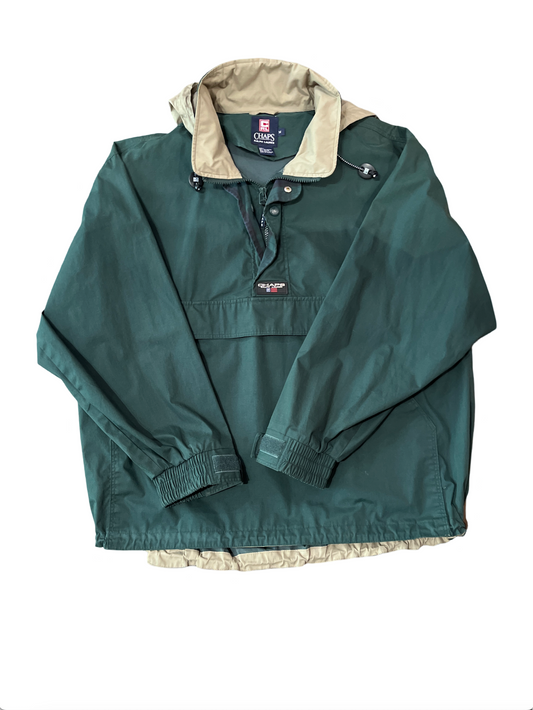 Chaps Ralph Lauren Green Pullover Windbreaker jacket